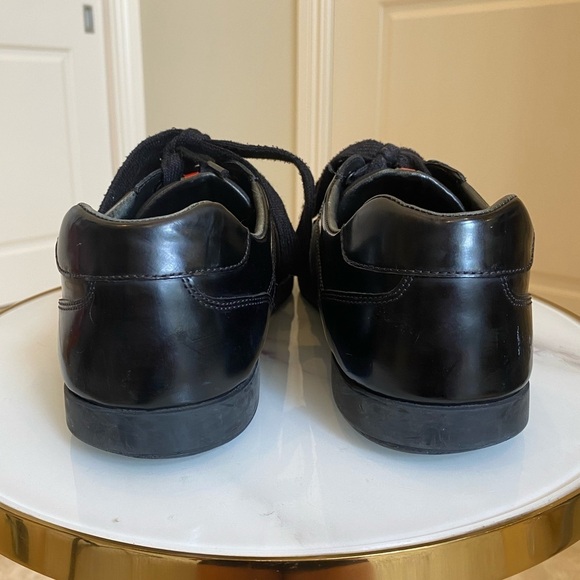 Prada Black Nylon and Patent Leather Low Top Sneakers Size 7 or 8 or 8.5 - Picture 7 of 17